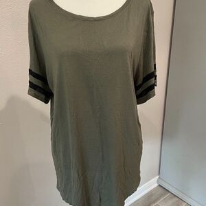 Bozzolo Olive Green Tunic Tee - 2X